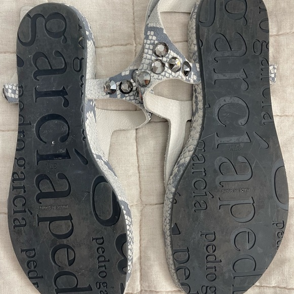 Pedro Garcia
Judith Jeweled T-Strap Sandals in gray snake - Picture 2 of 4